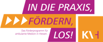 Logo der Kampagne in die Praxis, fördern, los (Sicherstellungsrichtinie)